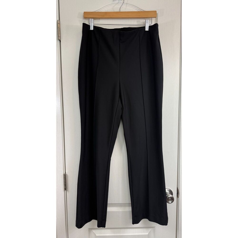 Christian Siriano New York Womens 12 Black Pull On Dress Pants Stretch Straight